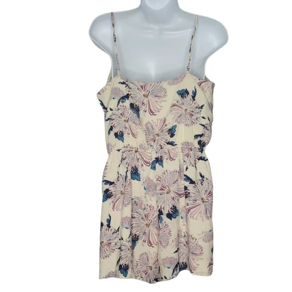 1 State Yellow Aster Garden Floral Drape Front V-neck Romper - Picture 4 of 10